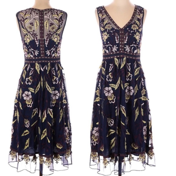 Anthropologie Moulinette Soeurs Embroidered Alicante Dress 2 - Picture 9 of 14